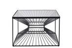 Abstracte salontafel ILLUSION 60cm zwart metaal glas, Nieuw, Ophalen of Verzenden