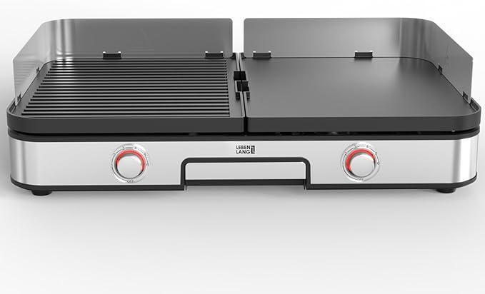 2dekans | LEBENLANG Elektrische Tafelgrill - 2400W -, Tuin en Terras, Elektrische barbecues, Gebruikt, Ophalen of Verzenden