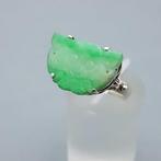 Ring - Zilver, Jadeiet(getest), Midden 20e eeuw - China -, Antiek en Kunst