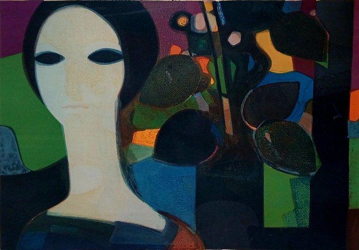 Andre Minaux (1923-1986) - Fenetre Au Bouquet, Antiek en Kunst, Antiek | Overige Antiek