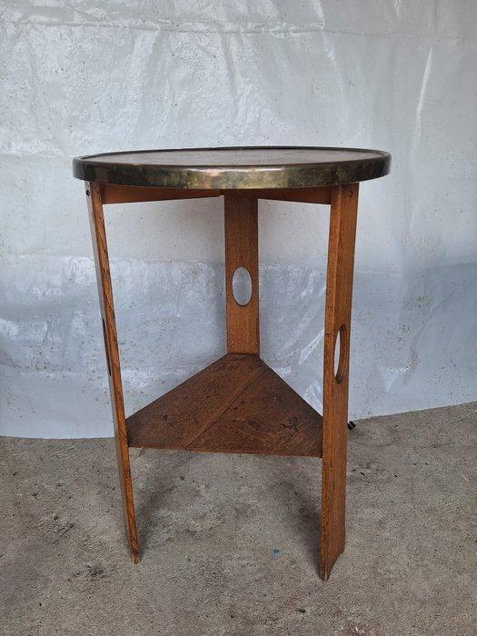 Tafel - Eik, Verguld messing - Gueridon art nouveau, Antiek en Kunst, Kunst | Designobjecten