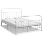 vidaXL Bedframe metaal wit 120x200 cm, Verzenden, Wit, Nieuw, Twijfelaar