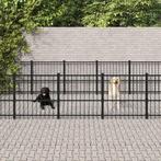 vidaXL Hondenkennel voor buiten 22,58 m² staal, Dieren en Toebehoren, Honden-accessoires, Verzenden, Nieuw