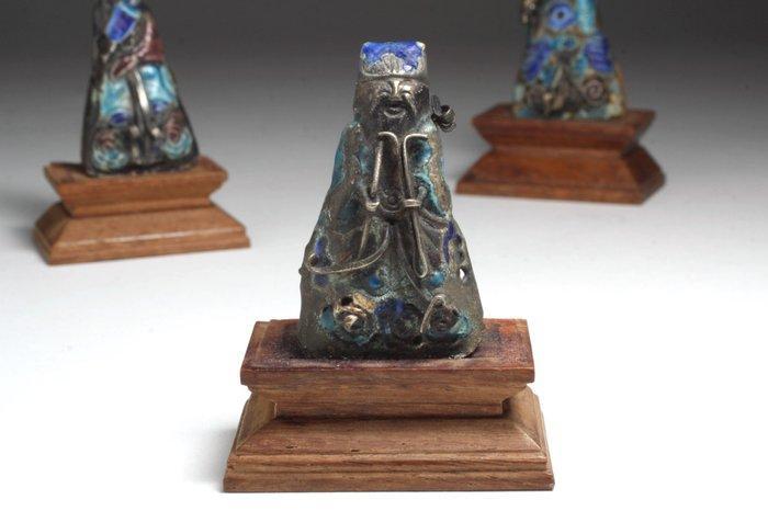 Figuur - geëmailleerd zilver - China, Antiek en Kunst, Antiek | Overige Antiek