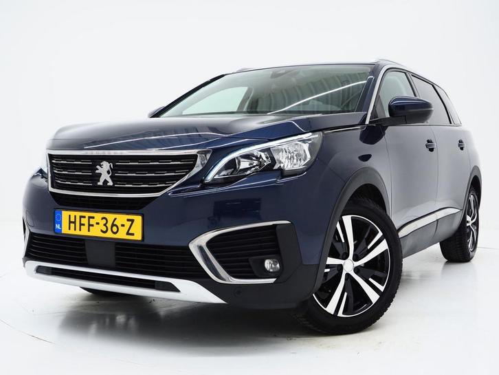 Zakelijke Lease |  Peugeot 5008 1.2 PureTech Allure 7p, Auto's, Peugeot, Dealer onderhouden, Lease, Zwart, Handgeschakeld, MPV
