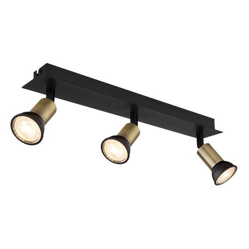 Opbouwspots DREW 3-lichts GU10 40cm Goud, Huis en Inrichting, Lampen | Spots, Led, Nieuw, Plafondspot of Wandspot, Ophalen of Verzenden