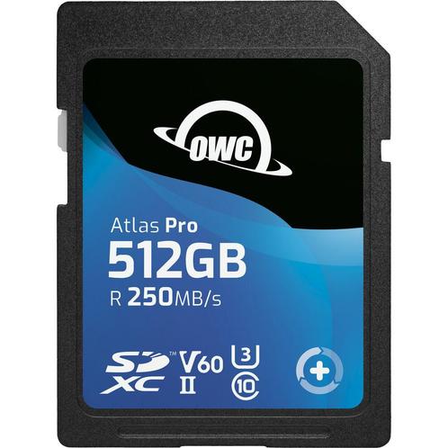 OWC Atlas Pro SDXC UHS-II V60 Media Card 512GB, Audio, Tv en Foto, Fotografie | Geheugenkaarten, Overige typen, Nieuw, Ophalen of Verzenden