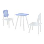 Kindertafel met 2 kinderstoelen Simrishamn wit en lila [en.c, Kinderen en Baby's, Kinderkamer | Tafels en Stoelen, Verzenden, Nieuw