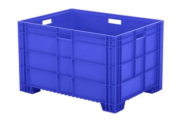 Stapelbak 800x600xH500mm gesl. 4 poten 4 OH blauw ral5002 beschikbaar voor biedingen