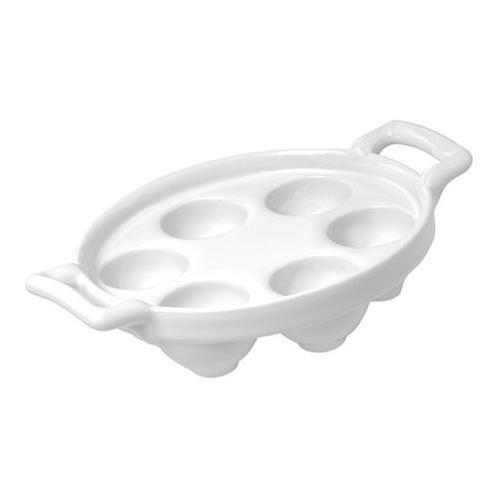 Slakkenschaal | Porselein | Met Grepen | 6 Gaten | Ø130mm, Zakelijke goederen, Horeca | Keukenapparatuur, Nieuw in verpakking