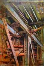 Isak W. Koch - The Construction I Mixed Media Art I Original, Antiek en Kunst