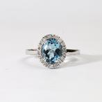 Cocktailring - 14 karaat Witgoud - 1.95ct. tw. Aquamarijn -, Sieraden, Tassen en Uiterlijk, Antieke sieraden