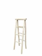 Vouwbare decoratieladder van teakhout – White Oiled, Huis en Inrichting, Slaapkamer | Bedden, Verzenden, Nieuw