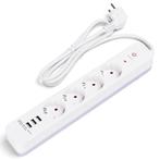 Stekkerdoos met USB - Verlengsnoer met USB - Aigi - 4, Doe-het-zelf en Verbouw, Elektra en Kabels, Ophalen of Verzenden, Nieuw