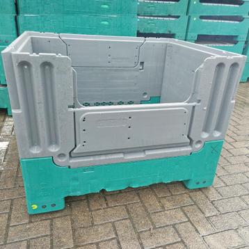 Kunststof Palletbox inklapbaar 100x120 gebruikt - Voordelig! beschikbaar voor biedingen