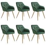 Eetkamerstoel Marilyn, fluweellook, gecapitonneerd - donkerg, Huis en Inrichting, Stoelen, Verzenden, Nieuw