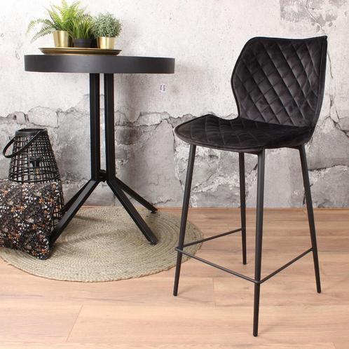 Ruby barkruk velvet 66 cm zwart, Huis en Inrichting, Stoelen, Zwart, Nieuw, Ophalen of Verzenden