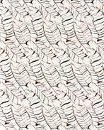 Viscose Poplin Bladeren Gebroken Wit, Hobby en Vrije tijd, Stoffen en Lappen, Nieuw, Wit