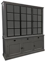 Buffetkast Soest grijs - grijs met stalen deuren 200 x 240cm, Huis en Inrichting, Ophalen of Verzenden, Nieuw