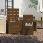 3-delige Tuinboxset massief grenenhout honingbruin, Tuin en Terras, Tuinhuizen, Verzenden, Nieuw