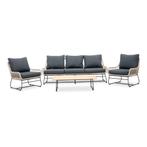 LUX outdoor living Portofino stoel-bank loungeset 4-delig, Nieuw, Overige materialen, Ophalen of Verzenden, Loungeset
