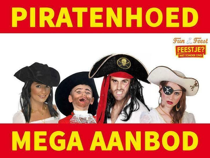 Piratenhoed kopen - Mega aanbod carnaval piratenhoeden, Kinderen en Baby's, Carnavalskleding en Verkleedspullen, Jongen of Meisje
