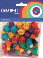 Pompoms Glitter 78st, Hobby en Vrije tijd, Verzenden, Nieuw