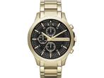 Armani Exchange AX2137 - Herenhorloge - 46 mm - Goudkleurig, Sieraden, Tassen en Uiterlijk, Horloges | Heren, Verzenden, Zo goed als nieuw