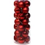 Rode kerstballen 28 stuks 6 cm - Kerstbal plastic 6 cm, Diversen, Ophalen of Verzenden, Nieuw