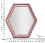 WANDSPIEGEL TONY MIX ROZE FLUWEEL CM 75X4X80, Ophalen of Verzenden, Nieuw