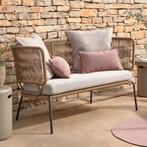 *WOONWINKEL* Kave Home Nadin Beige Tuinbankje Met Kussen, Verzenden, Nieuw