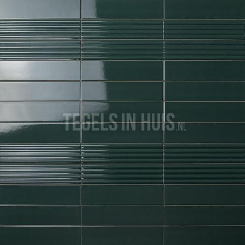 Wandtegel costa nova decor ribbel onda laurel groen glans, Doe-het-zelf en Verbouw, Tegels, Wandtegels, Nieuw, 10 m² of meer, Keramiek