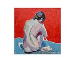 Fonté Garcia (XX) - Figure in red and blue, Antiek en Kunst
