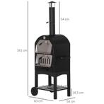 TRUUSK 2-in-1 Outdoor Pizzaoven Met Rollen Grilloven Met Bes, Verzenden, Nieuw, TRUUSK