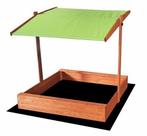 Zandbak - met deksel en dak - hout - 120x120 cm - groen, Kinderen en Baby's, Speelgoed | Buiten | Zandbakken, Ophalen of Verzenden