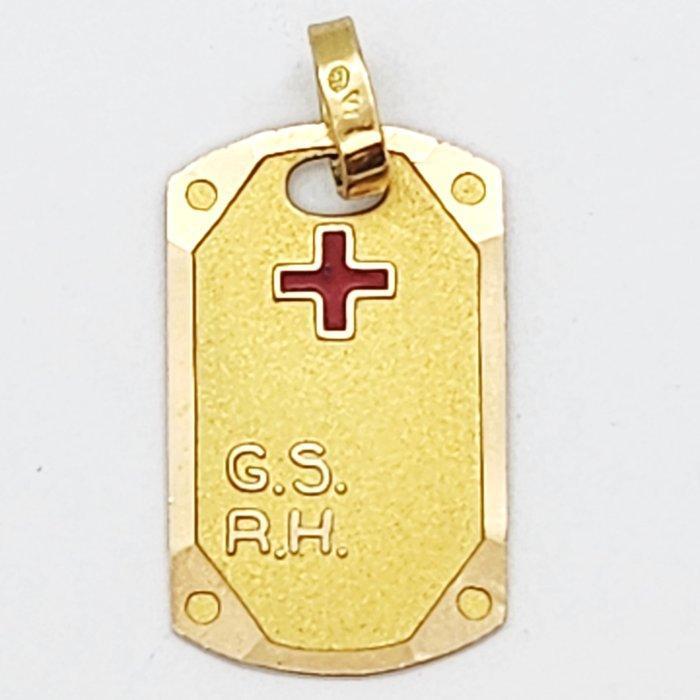 Hanger - 18 karaat Geel goud, Sieraden, Tassen en Uiterlijk, Antieke sieraden