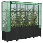 vidaXL Verhoogde plantenbak met kashoes rotanlook 160x40x153, Tuin en Terras, Bloembakken en Plantenbakken, Verzenden, Nieuw, Kunststof