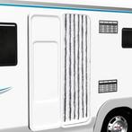 vidaXL Vliegengordijn 56x200 cm chenille grijs en wit, Verzenden, Nieuw, Grijs