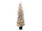 costway Voorverlichte Kunstkerstboom - 180 cm - 140 LED, Verzenden, Nieuw