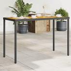 vidaXL Tuintafel met acaciahouten blad 115x54x74 cm poly, Verzenden, Nieuw