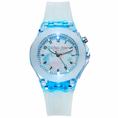 Fako® - Kinderhorloge - Siliconen - Light - Ø 38mm - Cristal, Sieraden, Tassen en Uiterlijk, Horloges | Kinderen, Verzenden