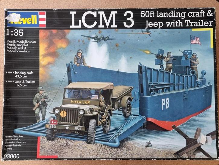Revell 03000 LCM 3 50ft Landing Craft & 4x4 Off-Road Vehicle, Hobby en Vrije tijd, Modelbouw | Boten en Schepen, Revell, Verzenden