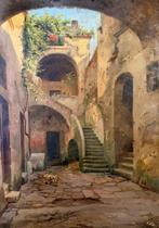 Giuseppe Abbati (1836-1868) - Cortile, Antiek en Kunst