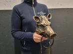 sculptuur, Towel Ring/Door Knocker Wild Boar - 22 cm - IJzer