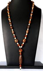 Beschermkettje – DZi-amulet - Ketting met hanger, Antiek en Kunst
