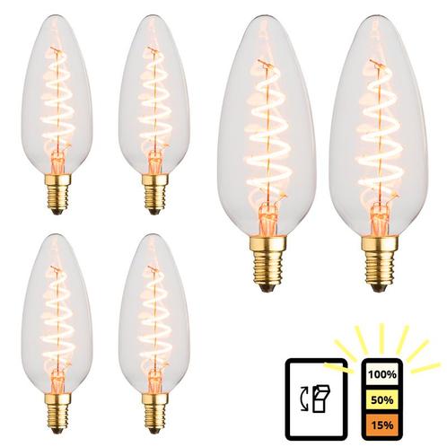 Set van 6 LED XL kaarslampen E14 | 3-staps dimbaar | 4.5 wat, Huis en Inrichting, Lampen | Losse lampen, Overige typen, Nieuw