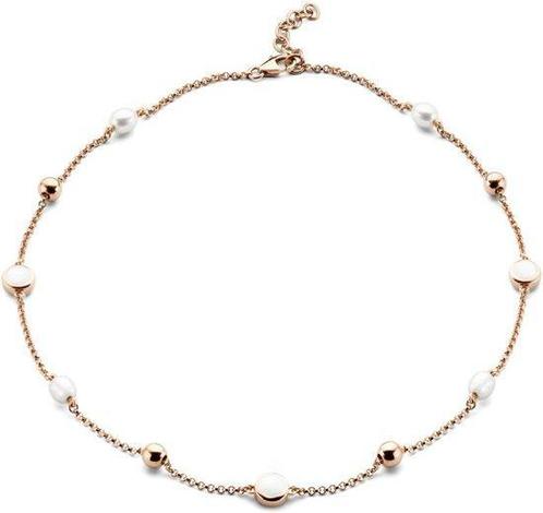 Casa Jewelry Collier Bella White - Rosé Verguld - 42cm + 3cm, Sieraden, Tassen en Uiterlijk, Kettingen, Verzenden