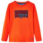 vidaXL Kindershirt met lange mouwen 116 feloranje, Verzenden, Nieuw