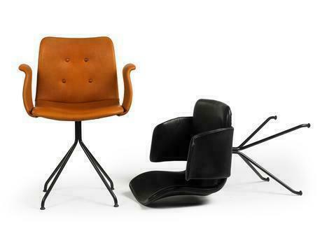 Primum stoel - betaalbaar Deens design, Huis en Inrichting, Stoelen, Vijf, Zes of meer stoelen, Overige kleuren, Nieuw, Leer, Metaal