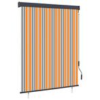 vidaXL Rolgordijn voor buiten 140x250 cm geel en blauw, Huis en Inrichting, Stoffering | Gordijnen en Lamellen, Verzenden, Nieuw